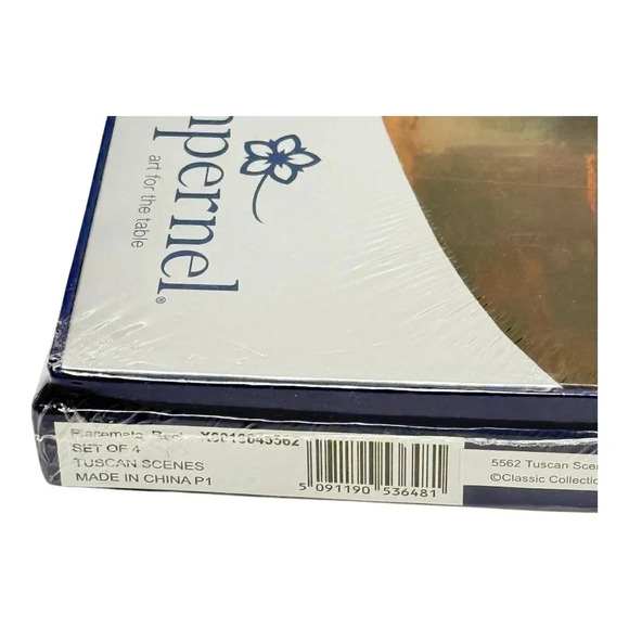 Pimpernel Tuscany Large 16 inch Placemats Box of 4  Cork Back New Sealed - Picture 6 of 8